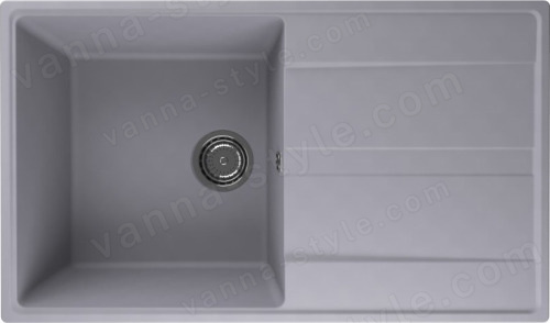 Кухонная мойка Ulgran Quartz prima Prima 850-05 85x50 из кварцевого композита, серый