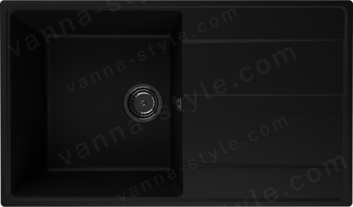 Кухонная мойка Ulgran Quartz prima Prima 850-07 85x50 из кварцевого композита, черный