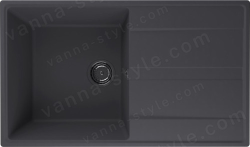 Кухонная мойка Ulgran Quartz prima Prima 850-08 85x50 из кварцевого композита, черный