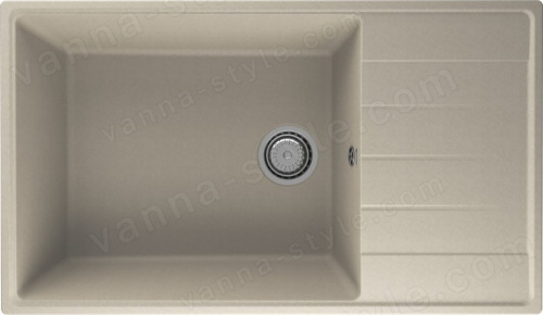 Кухонная мойка Ulgran Quartz prima Prima 860-03 86x50 из кварцевого композита, бежевый