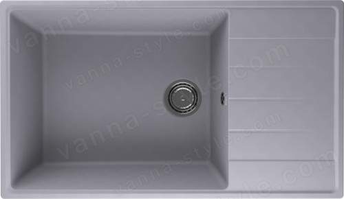 Кухонная мойка Ulgran Quartz prima Prima 860-05 86x50 из кварцевого композита, серый