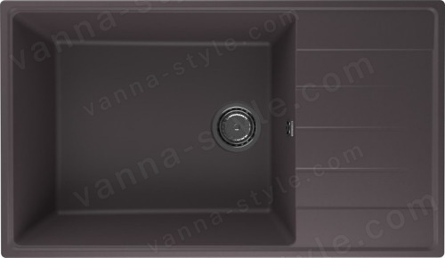 Кухонная мойка Ulgran Quartz prima Prima 860-06 86x50 из кварцевого композита, коричневый