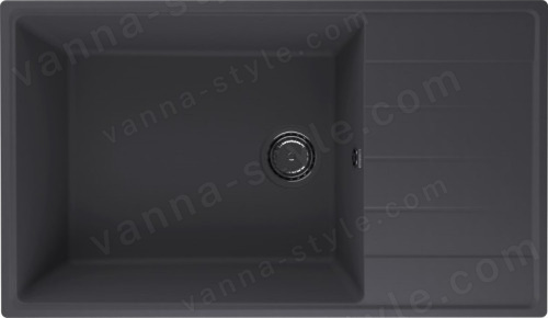 Кухонная мойка Ulgran Quartz prima Prima 860-08 86x50 из кварцевого композита, черный