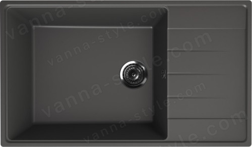 Кухонная мойка Ulgran Quartz prima Prima 860-09 86x50 из кварцевого композита, серый