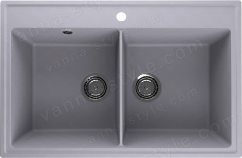 Кухонная мойка Ulgran Quartz ruma Ruma 780-05 78x51 из кварцевого композита, серый