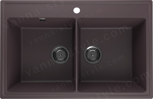 Кухонная мойка Ulgran Quartz ruma Ruma 780-06 78x51 из кварцевого композита, коричневый