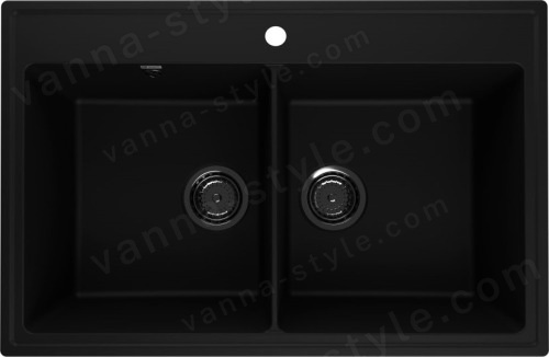 Кухонная мойка Ulgran Quartz ruma Ruma 780-07 78x51 из кварцевого композита, черный