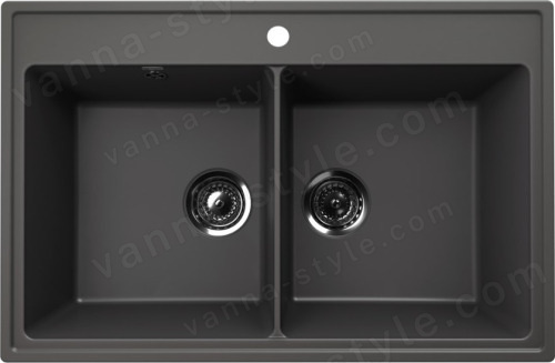 Кухонная мойка Ulgran Quartz ruma Ruma 780-09 78x51 из кварцевого композита, серый