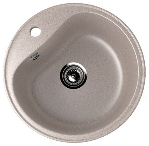 Кухонная мойка Ulgran U-100 U-100-302 49x49 из искусственного камня, песочный