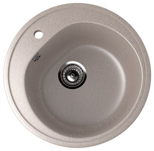 Кухонная мойка Ulgran U-101 U-101-302 50x50 из искусственного камня, песочный