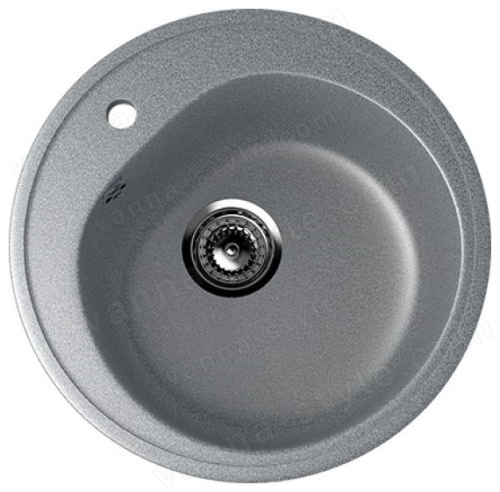 Кухонная мойка Ulgran U-101 U-101-309 50x50 из искусственного камня, серый