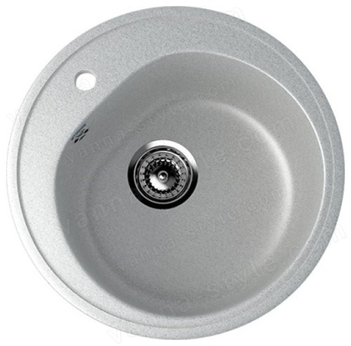 Кухонная мойка Ulgran U-101 U-101-310 50x50 из искусственного камня, серый