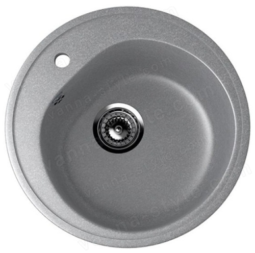 Кухонная мойка Ulgran U-101 U-101-342 50x50 из искусственного камня, серый