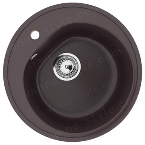 Кухонная мойка Ulgran U-101 U-101-345 50x50 из искусственного камня, коричневый
