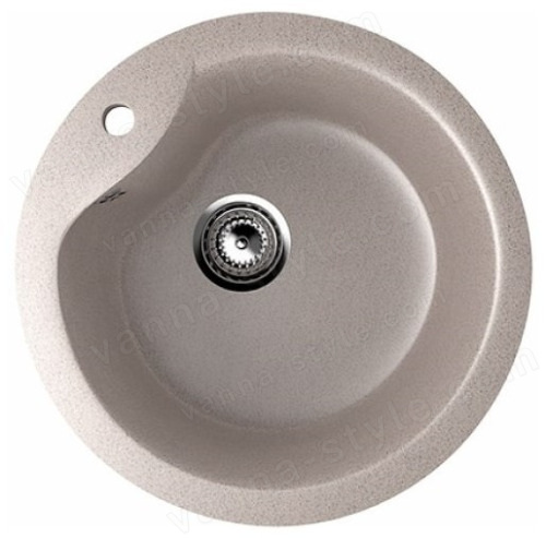 Кухонная мойка Ulgran U-102 U-102-302 48x48 из искусственного камня, песочный