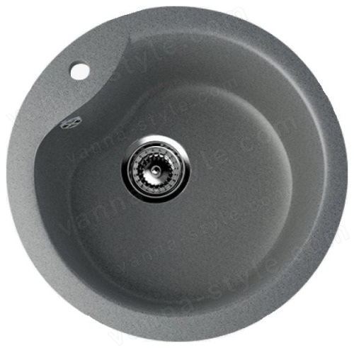 Кухонная мойка Ulgran U-102 U-102-309 48x48 из искусственного камня, серый
