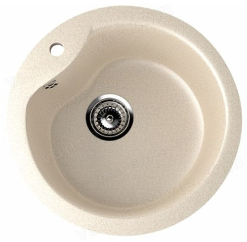 Кухонная мойка Ulgran U-102 U-102-328 48x48 из искусственного камня, бежевый