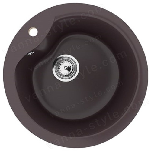 Кухонная мойка Ulgran U-102 U-102-345 48x48 из искусственного камня, коричневый