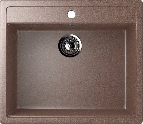 Кухонная мойка Ulgran U-104 U-104-307 56x50 из искусственного камня, коричневый