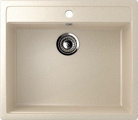 Кухонная мойка Ulgran U-104 U-104-328 56x50 из искусственного камня, бежевый