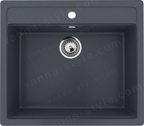 Кухонная мойка Ulgran U-104 U-104-343 56x50 из искусственного камня, серый