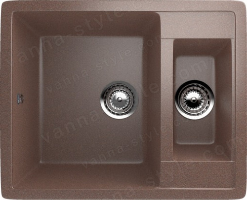 Кухонная мойка Ulgran U-106 U-106-307 60x49 из искусственного камня, коричневый