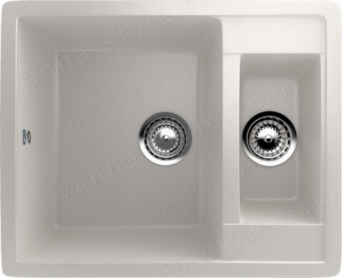 Кухонная мойка Ulgran U-106 U-106-331 60x49 из искусственного камня, белый