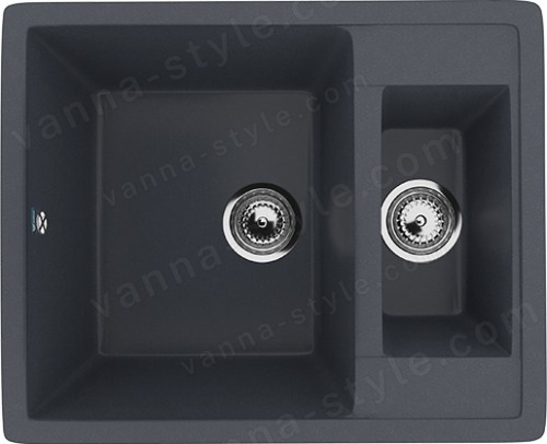 Кухонная мойка Ulgran U-106 U-106-343 60x49 из искусственного камня, серый