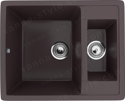 Кухонная мойка Ulgran U-106 U-106-345 60x49 из искусственного камня, коричневый