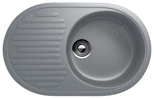 Кухонная мойка Ulgran U-107 U-107-309 72x46 из искусственного камня, серый