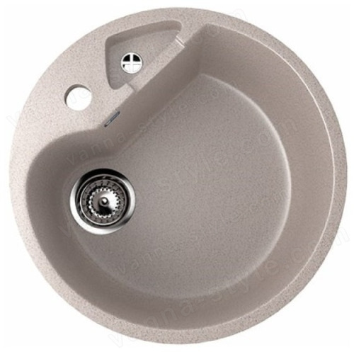 Кухонная мойка Ulgran U-108 U-108-302 51x51 из искусственного камня, песочный