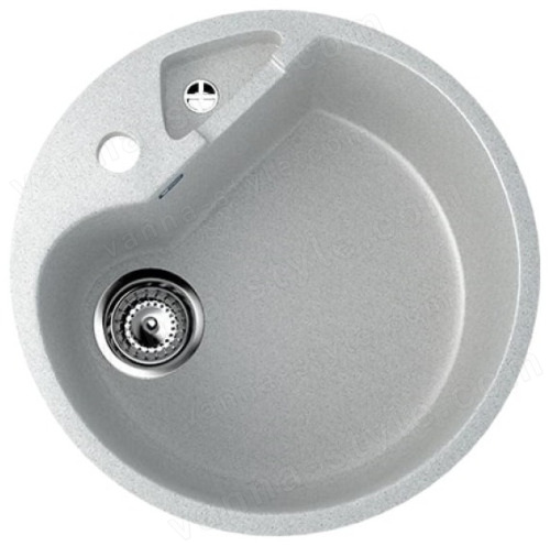 Кухонная мойка Ulgran U-108 U-108-310 51x51 из искусственного камня, серый