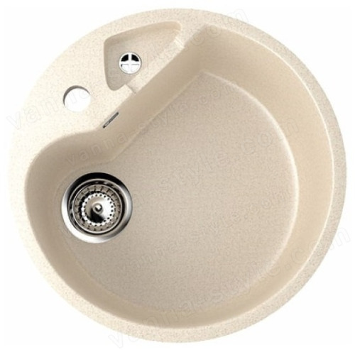 Кухонная мойка Ulgran U-108 U-108-328 51x51 из искусственного камня, бежевый