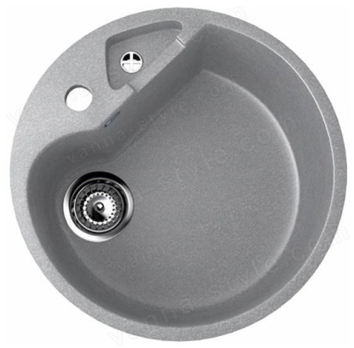 Кухонная мойка Ulgran U-108 U-108-342 51x51 из искусственного камня, серый