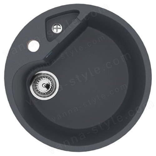 Кухонная мойка Ulgran U-108 U-108-343 51x51 из искусственного камня, серый