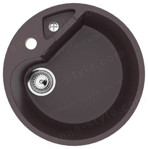 Кухонная мойка Ulgran U-108 U-108-345 51x51 из искусственного камня, коричневый