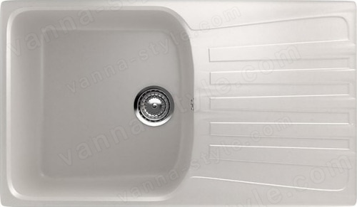 Кухонная мойка Ulgran U-203 U-203-331 83x48 из искусственного камня, белый