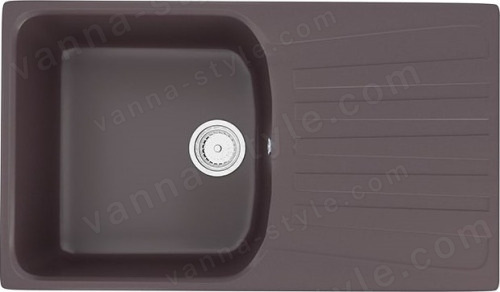 Кухонная мойка Ulgran U-203 U-203-345 83x48 из искусственного камня, коричневый