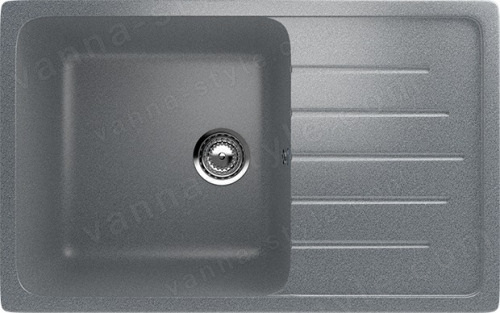 Кухонная мойка Ulgran U-400 U-400-309 75x50 из искусственного камня, серый