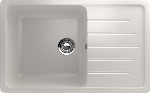 Кухонная мойка Ulgran U-400 U-400-331 75x50 из искусственного камня, белый