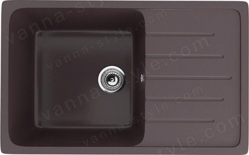 Кухонная мойка Ulgran U-400 U-400-345 75x50 из искусственного камня, коричневый