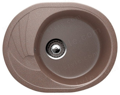 Кухонная мойка Ulgran U-403 U-403-307 57x47 из искусственного камня, коричневый