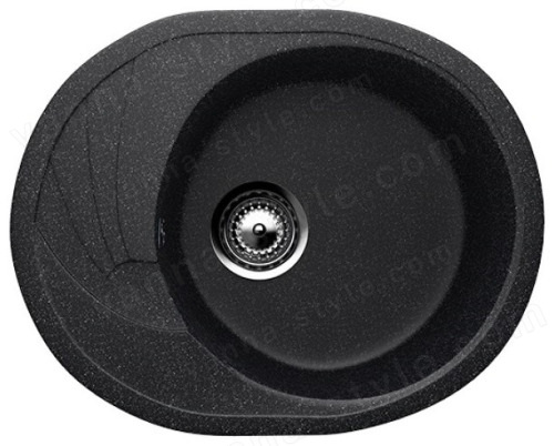 Кухонная мойка Ulgran U-403 U-403-308 57x47 из искусственного камня, черный