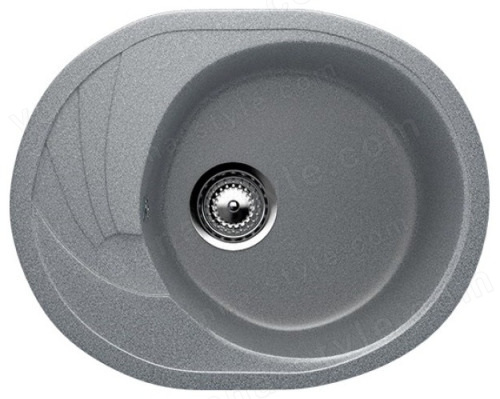 Кухонная мойка Ulgran U-403 U-403-309 57x47 из искусственного камня, серый