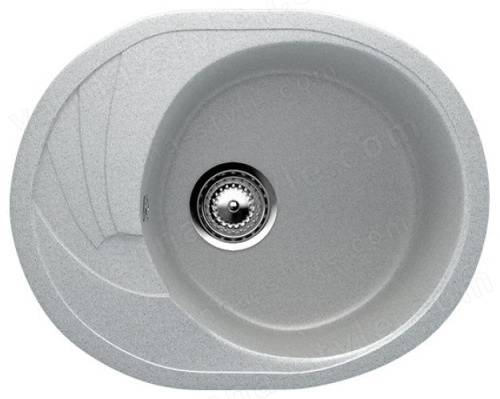 Кухонная мойка Ulgran U-403 U-403-310 57x47 из искусственного камня, серый