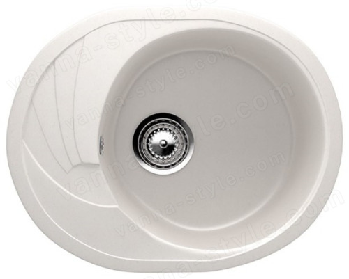 Кухонная мойка Ulgran U-403 U-403-331 57x47 из искусственного камня, белый