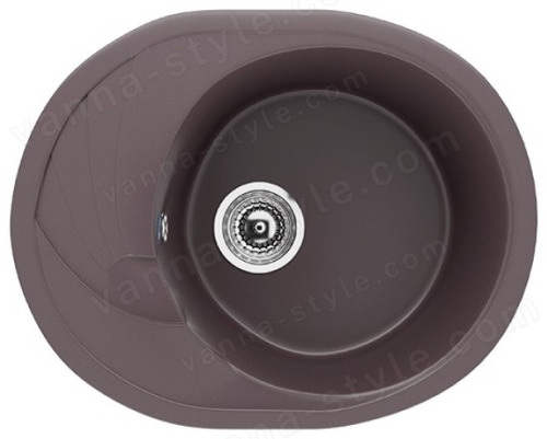 Кухонная мойка Ulgran U-403 U-403-345 57x47 из искусственного камня, коричневый