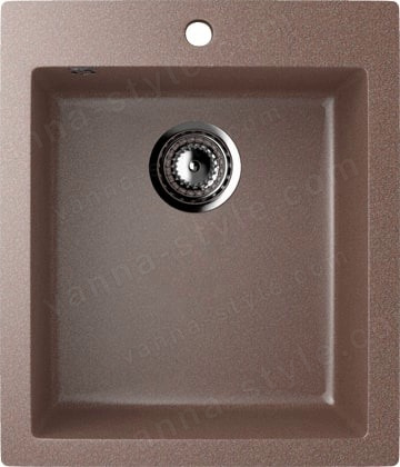 Кухонная мойка Ulgran U-404 U-404-307 42x50 из искусственного камня, коричневый