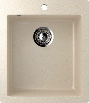 Кухонная мойка Ulgran U-404 U-404-328 42x50 из искусственного камня, бежевый