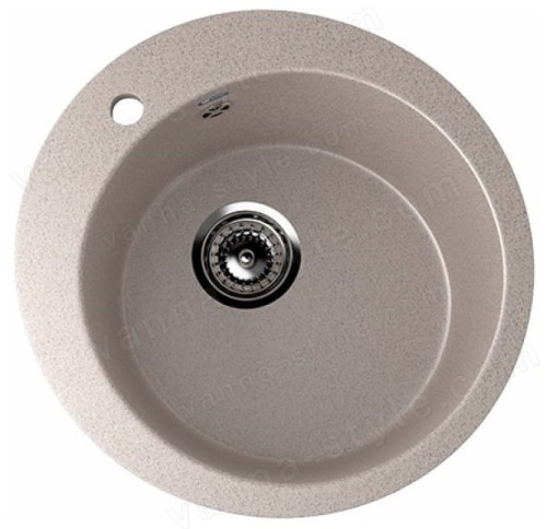 Кухонная мойка Ulgran U-405 U-405-302 50x50 из искусственного камня, песочный